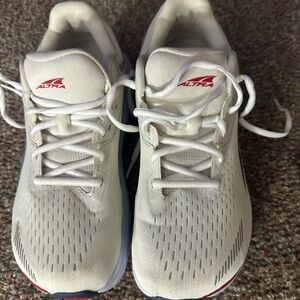 Altra Cream and Red Athletic Shoes